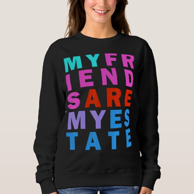 Sudadera Objetivos de amistad Cita Inspiradora arcoiris (Anverso)