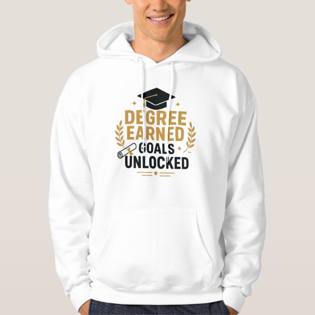 Sudadera Objetivos de Grado Obtenidos Desbloqueados Graduac (Anverso)