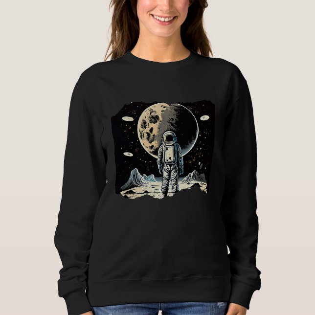 Sudadera Obra de arte de astronauta en el espacio  2 (Anverso)