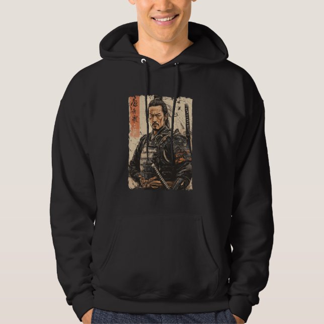 Sudadera Obras de arte Ukiyo-e de Samurai (Anverso)