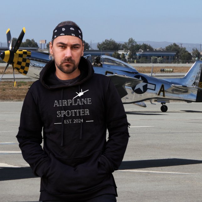 Sudadera Observador de aviones minimalista, personalizado (Subido por el creador)