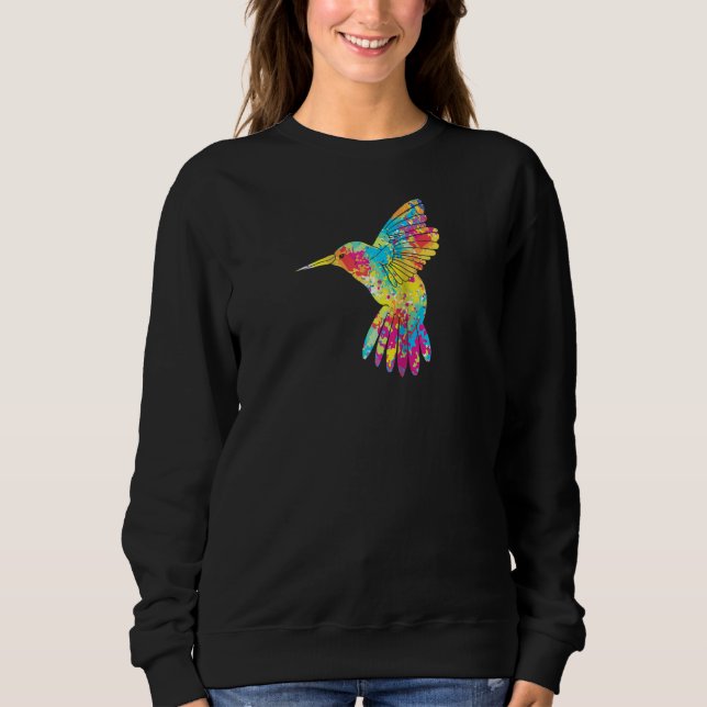 Sudadera Observador De Pájaros Para Niños Colorful Hummingb (Anverso)