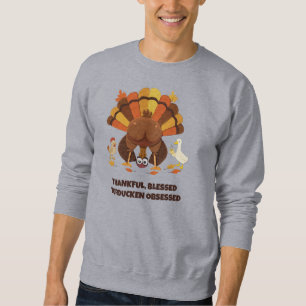 Sudadera OBSESIONADO CON TURDUCKEN Día de Acción de Gracias
