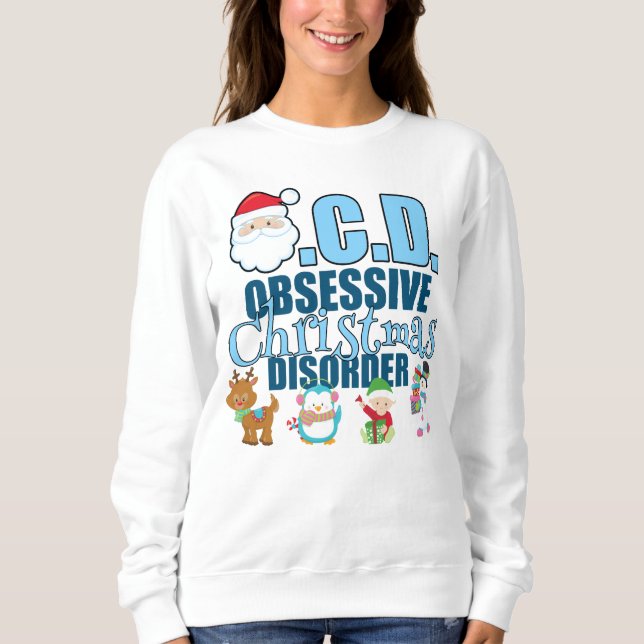 Sudadera Obsessive Christmas Disorder (blue) (Anverso)