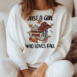 SUDADERA OCCIDENTE TEMÁTICO DE OTOÑO SOLO UN CHICA QUE AMA