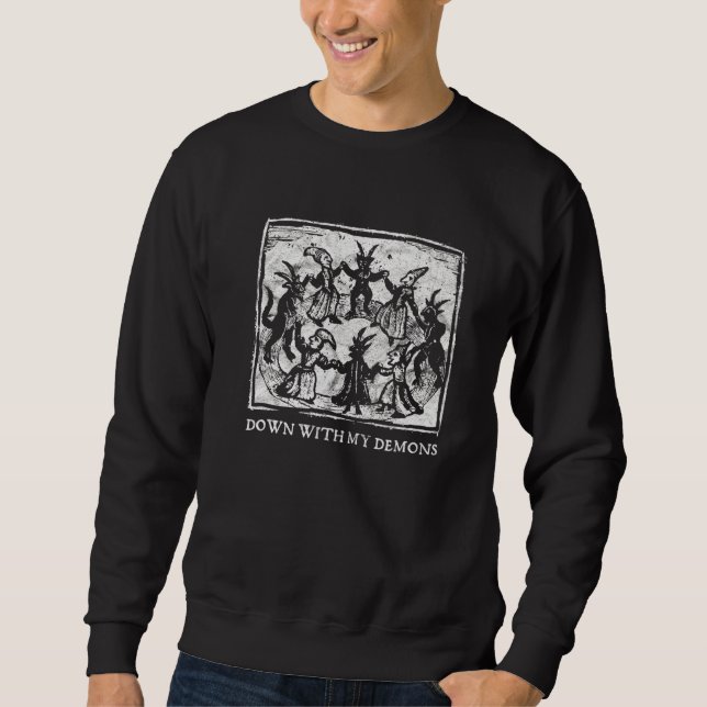 Sudadera Occulen con mi demonio, Punk gótico de terror Witc (Anverso)