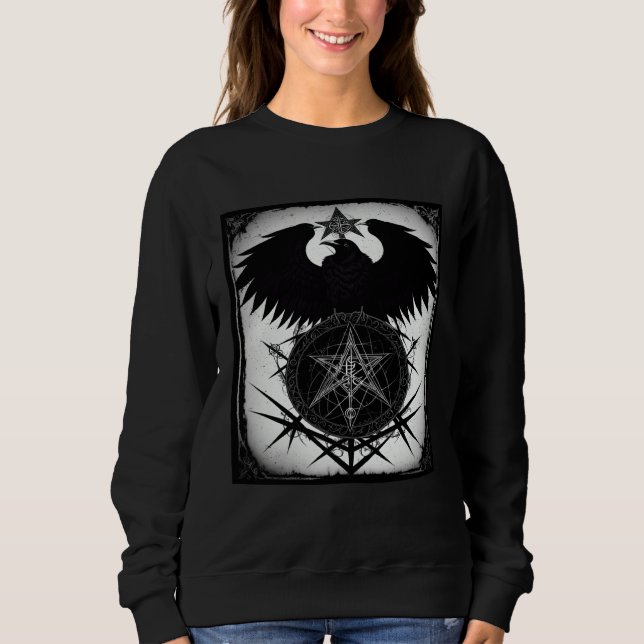 Sudadera Occult Emo Raven Witchy Goth Aesthetic Grunge Dark (Anverso)
