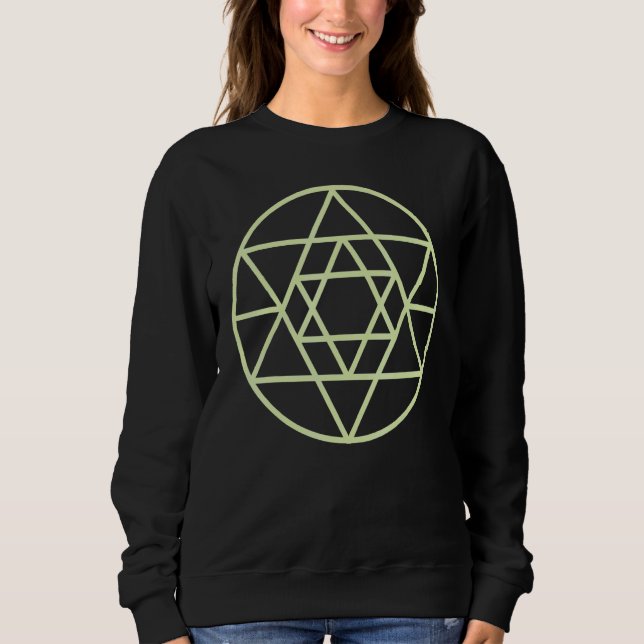 Sudadera Occult Magic Sacred Geometry Circle Triangle Hexag (Anverso)