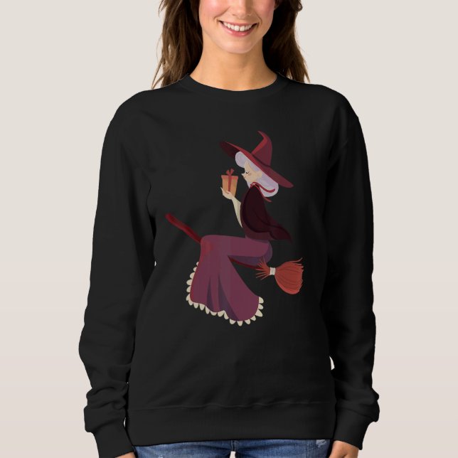 Sudadera Occult Magic Witch Flying Broom (Anverso)