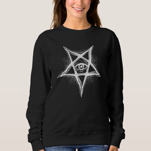 Sudadera Occult Satan Witch Gothic Lucifer Baphomet  1 (Anverso)
