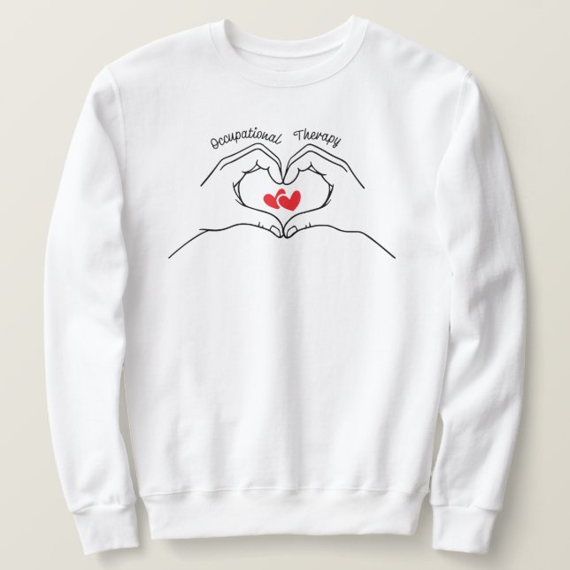 Sudadera Occupational Therapy Cute Heart (Anverso del diseño)