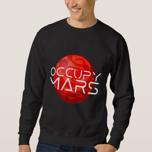 Sudadera Occupy Mars Space Explorer Astronauta Para Hombres (Anverso)