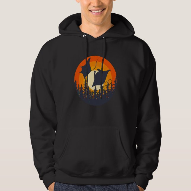 Sudadera Ocean Animal Stingray Retro Sunset Manta Ray (Anverso)