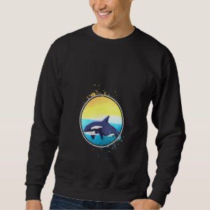 Sudadera Océano de vida marina de ballena asesina para muje