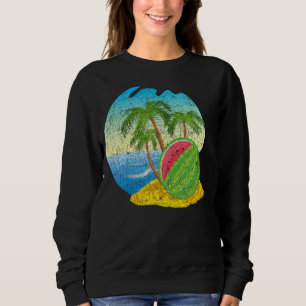 Sudadera Océano Playa Palmeras Fruta Agua tropical de veran