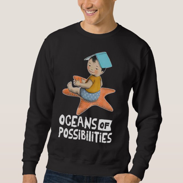 Sudadera Océanos De Posibilidades De Pescado Animal Mar Rea (Anverso)