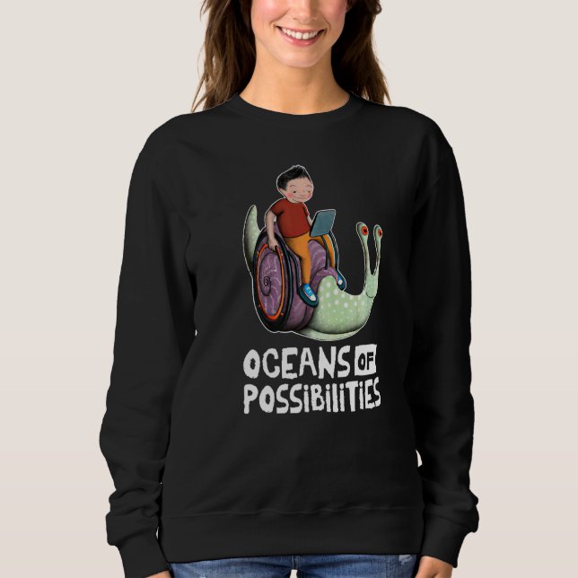 Sudadera Océanos De Posibilidades De Pescado Animal Mar Rea (Anverso)