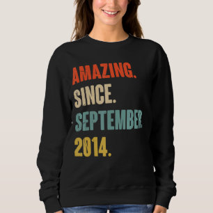 Sudadera Ocho años asombroso desde el 2 de setiembre
