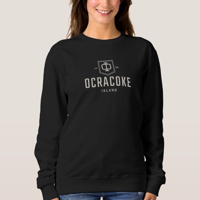 Sudadera Ocracoke Island NC Beach Summertime Monogrammed (Anverso)