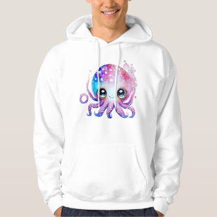 Sudadera Octopus adorable con ojos grandes y burbuja colori