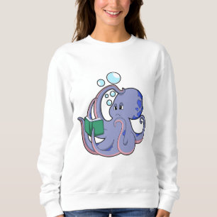 Sudadera Octopus al leer con un libro