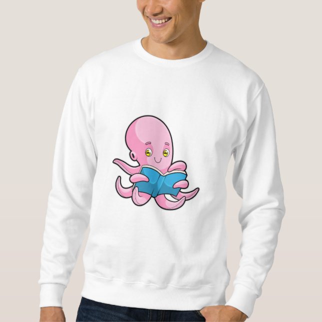Sudadera Octopus al leer un libro (Anverso)
