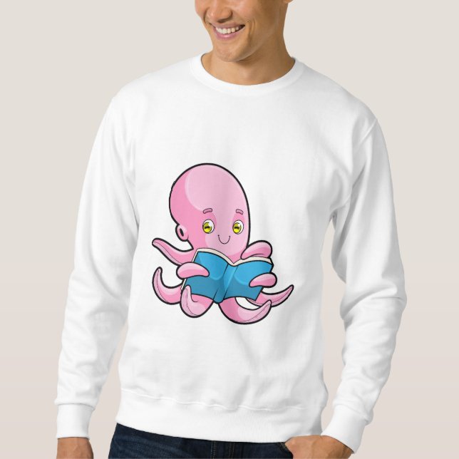 Sudadera Octopus al leer un libro (Anverso)