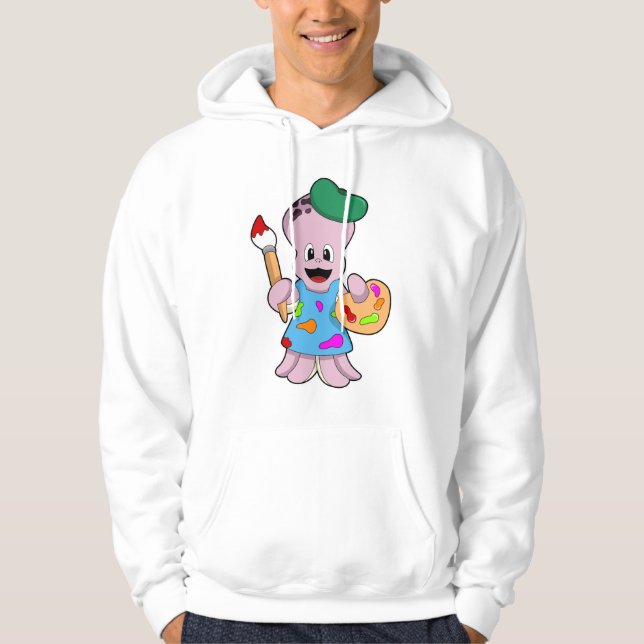 Sudadera Octopus as Painter with Paint brush (Anverso)