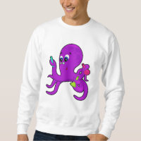 Octopus como profesor con equipo de laboratorio