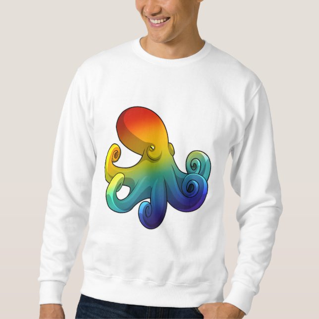 Sudadera Octopus con arcoiris (Anverso)