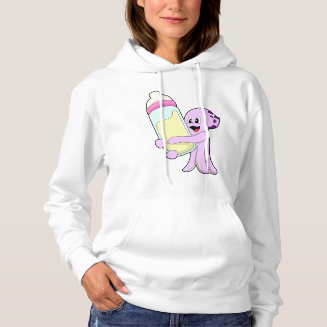 Sudadera Octopus con botella de bebé Leche (Anverso)