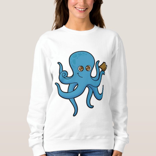 Sudadera Octopus con libro (Anverso)