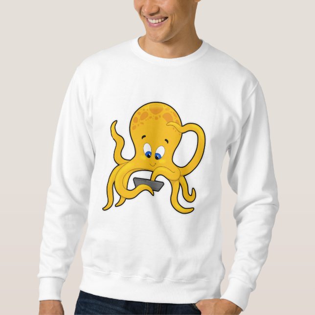 Sudadera Octopus con portátil (Anverso)