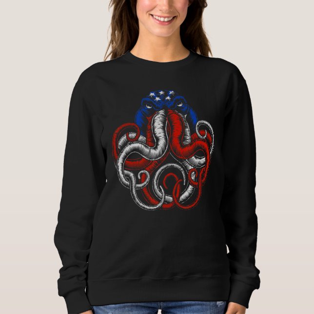 Sudadera Octopus de la bandera estadounidense (Anverso)