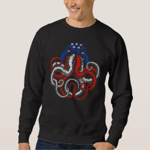 Sudadera Octopus de la bandera estadounidense