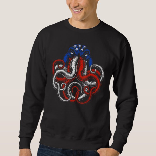 Sudadera Octopus de la bandera estadounidense (Anverso)