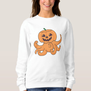 Sudadera Octopus en el pulpo de la calabaza Naranja Krak Ha