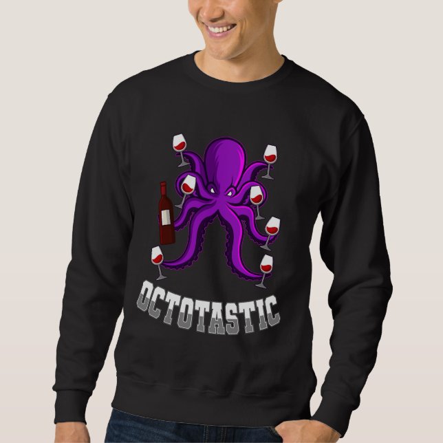 Sudadera Octopus para beber vino (Anverso)