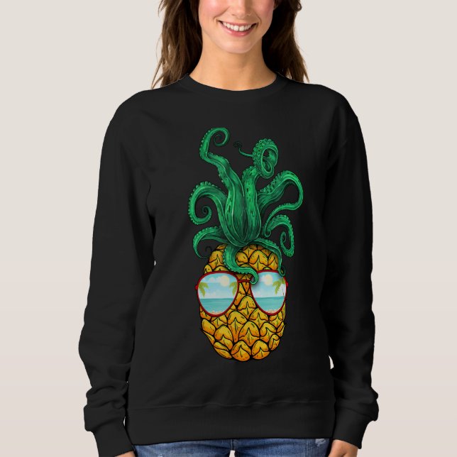 Sudadera Octopus Pineapple Tropical Fruto Vibes de verano (Anverso)