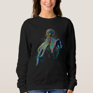 Sudadera Octopus Realista Colorido Artístico Animal