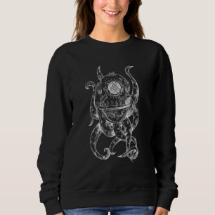 Sudadera Octopus retro raro de buceo SCUBA