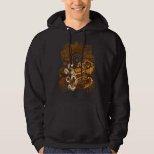 Sudadera Octopus Steampunk En Bicicleta Ocean Kraken