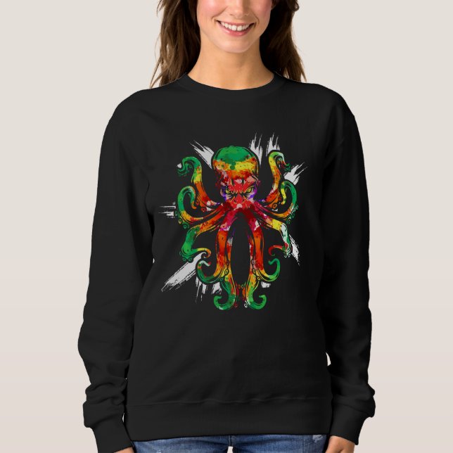 Sudadera Octopus visionario Kraken Tentacles Ocean Animales (Anverso)