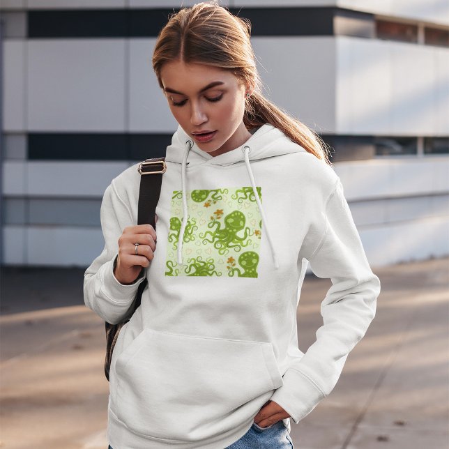 Sudadera Octopuses verdes con flores (Subido por el creador)