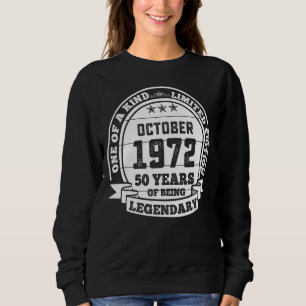 Sudadera Octubre 1972 50 cumpleaños 50 años de ser lege
