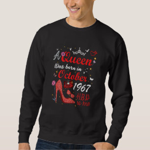 Sudadera Octubre Cumpleaños de 1967 Esta Reina Nació En Oct