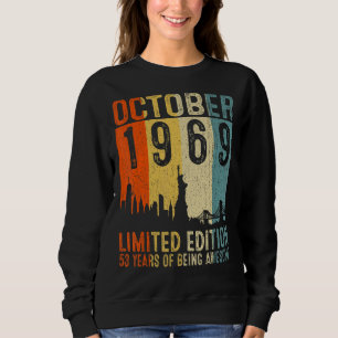 Sudadera Octubre De 1969 53 Años De Asombroso 53er Nacimien