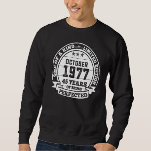 Sudadera Octubre De 1977 45º Cumpleaños 45 Años De Ser Perf