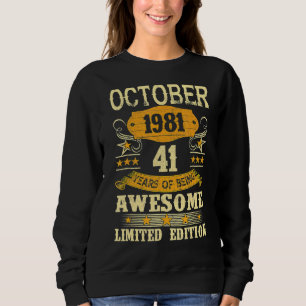 Sudadera Octubre De 1981 41 Año De Asombro