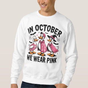Sudadera Octubre Patos de Halloween Nos Vestimos de Rosa